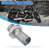 Motorcycle 100mmx60mm Exhaust Silencer Muffler Pipe Baffle Silver Tone