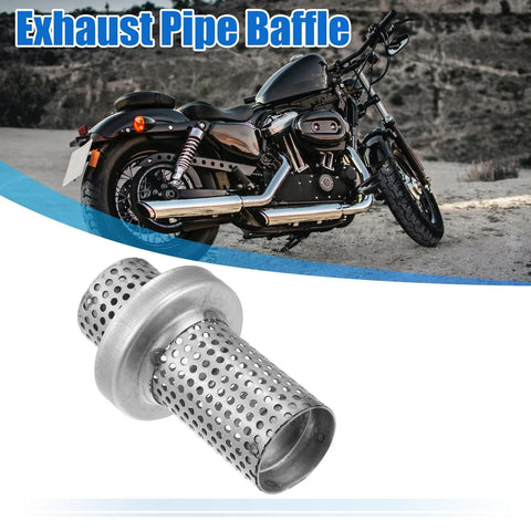 Motorcycle 100mmx60mm Exhaust Silencer Muffler Pipe Baffle Silver Tone