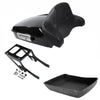Harley Softail Deluxe Black Chopped Trunk Backrest Mount Rack (2018-2025)