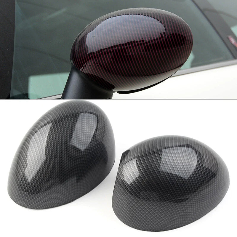 Mini R55 R56 R57 R58 R59 R60 R61 Carbon Fiber Look Door Wing Mirror Covers (2007-2015)