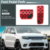 Jeep Grand Cherokee (2022-2025) Red Auto Foot Pedal Pads Covers