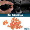 Ford Dodge Orange 40 x Interior Trim Retainer Fastener Clips