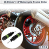 Motorcycle 2 x 0.73" Aluminum Alloy Plastic Motorcycle Slider Frame Green