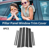 Toyota RAV4 8 Pcs Black Carbon Fiber Window Trim Covers (2013-2018)