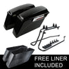 Harley Fatboy Saddlebags Saddle Bag with Black Softail Brackets