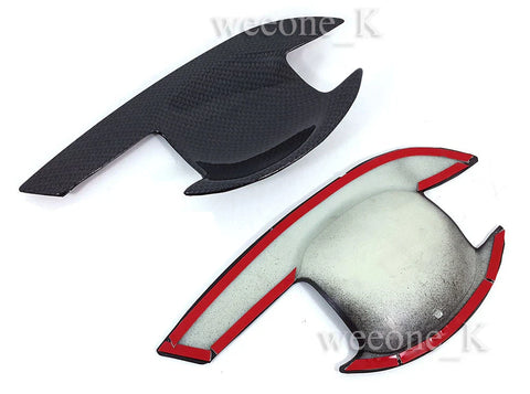 Mitsubishi Triton L200 Carbon 2 x Door Handle Bowl Covers (2006-2014)