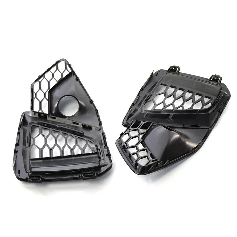 Audi A4L Gloss Black Front Bumper Fog Light Grille (2020-2022)