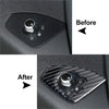 Audi TT TTRS Carbon Fiber Black Interior Door Lock Button Cover Trim (2008-2014)