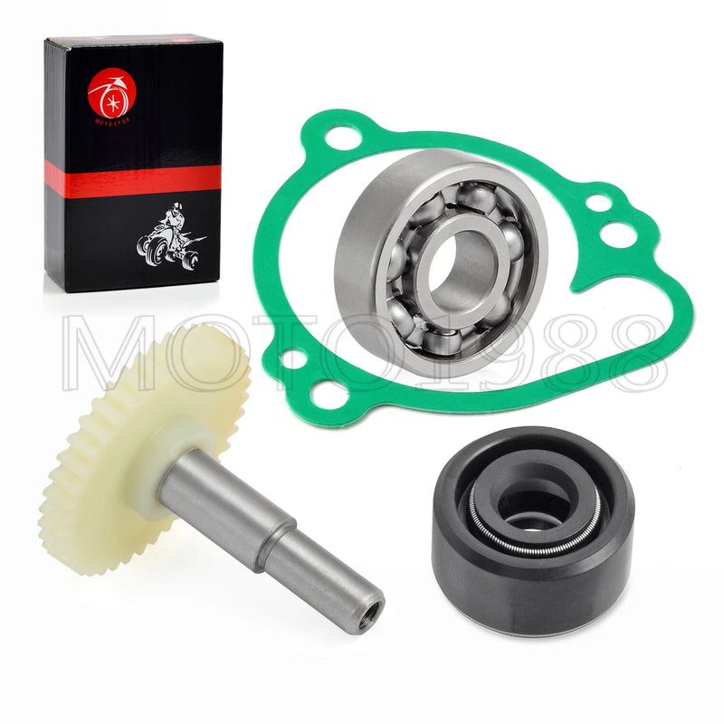 Kawasaki KX80 KX85 KX100 Water Pump Impeller Gear Rebuild Kit (1983–2003)