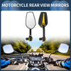 Pair Motorcycle Rear View Mirrors Handlebar Mirrors Plastic Aluminum