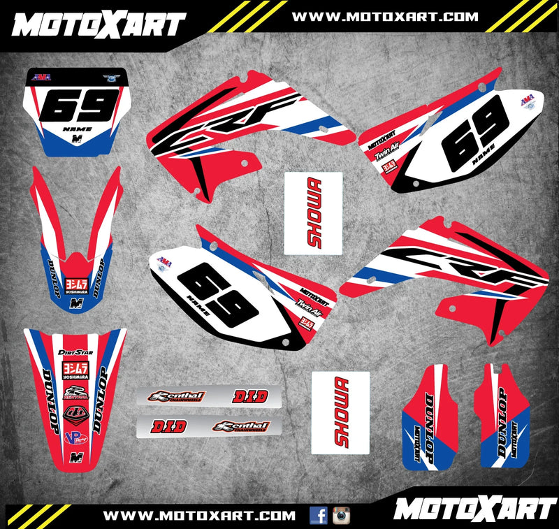 Honda CR 125 (2002-2012) - SLEEK Style Stickers Full Custom Graphic Kit