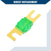 Car Motorcycle Gold Tone Green 30A Mini ANL Fuses (10 Pcs)