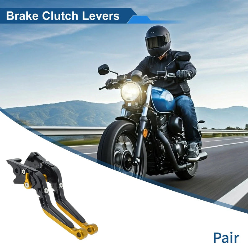 Kawasaki Z250SL Brake Clutch Levers / 1 Pair / Black Gold End (2016–2017)