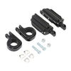 Harley 1 1/4" Black Highway Engine Guard Footpeg Mount Clamps