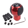 Universal Aluminum Car - Red 5 Speed Manual Gear Shift Knob Lever