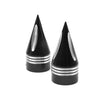 Harley Touring Dyna Sportster Black & White Spike Front Axle Cap Nut