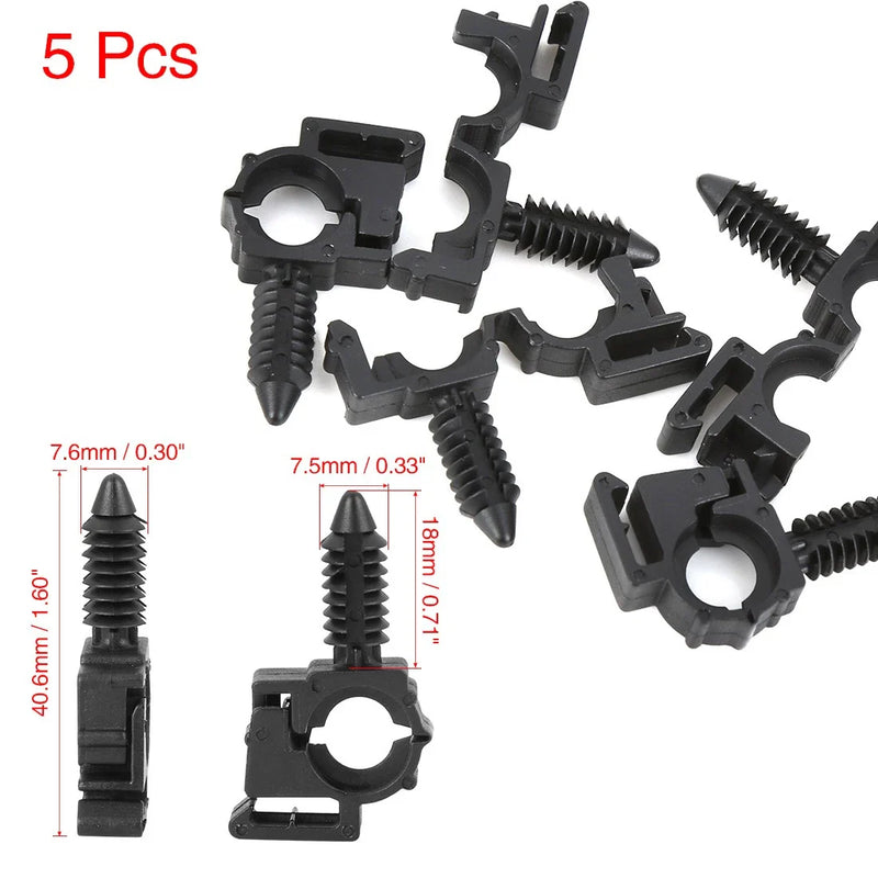 Ford 5 x 40.6mm Black Plastic Wiring Harness Clips