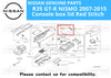 Nissan GT-R Console box lid Red Stitch (2007-2015)