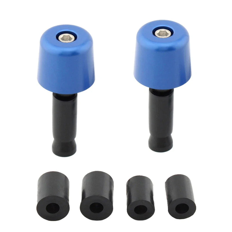Universal Motorcycle 1in Blue Handlebar Hand Grips & End Caps