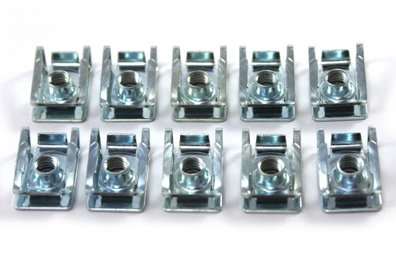 Motorcycle Fairing 10 x Panel Fasteners C Clips Spire Clip & Bolts