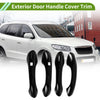 Hyundai Santa Fe 2019-2023 Gloss Black Exterior Door Handle Cover Trim