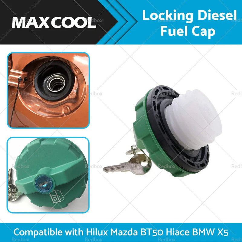 Hilux, Mazda BT50, Landcruiser, Ranger, Triton Diesel Fuel Cap w/ Key (2005-2023)