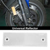 Motorcycle Reflector White Rectangle 15x5cm 10 Pcs