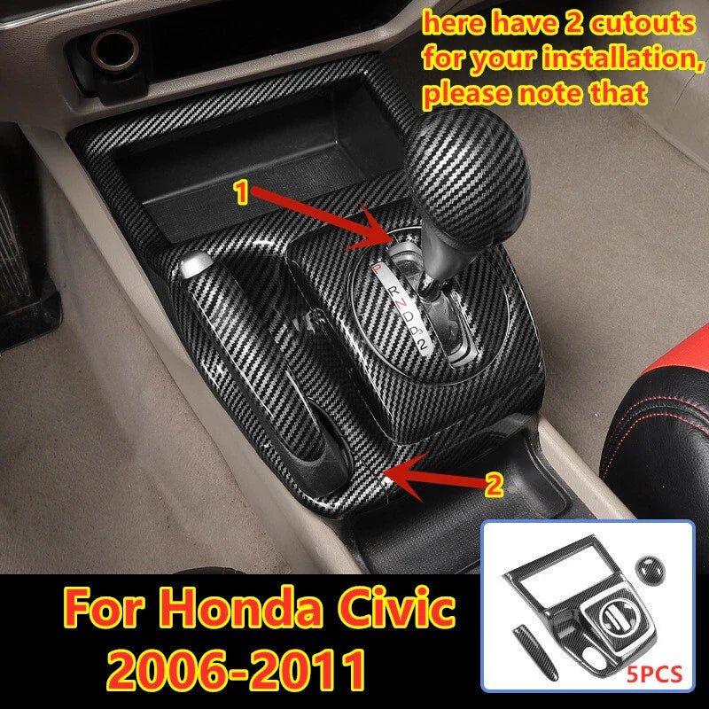 Honda Civic Gear Shift Frame Handbrake Bar Cover Trim Decor (2006–2011)