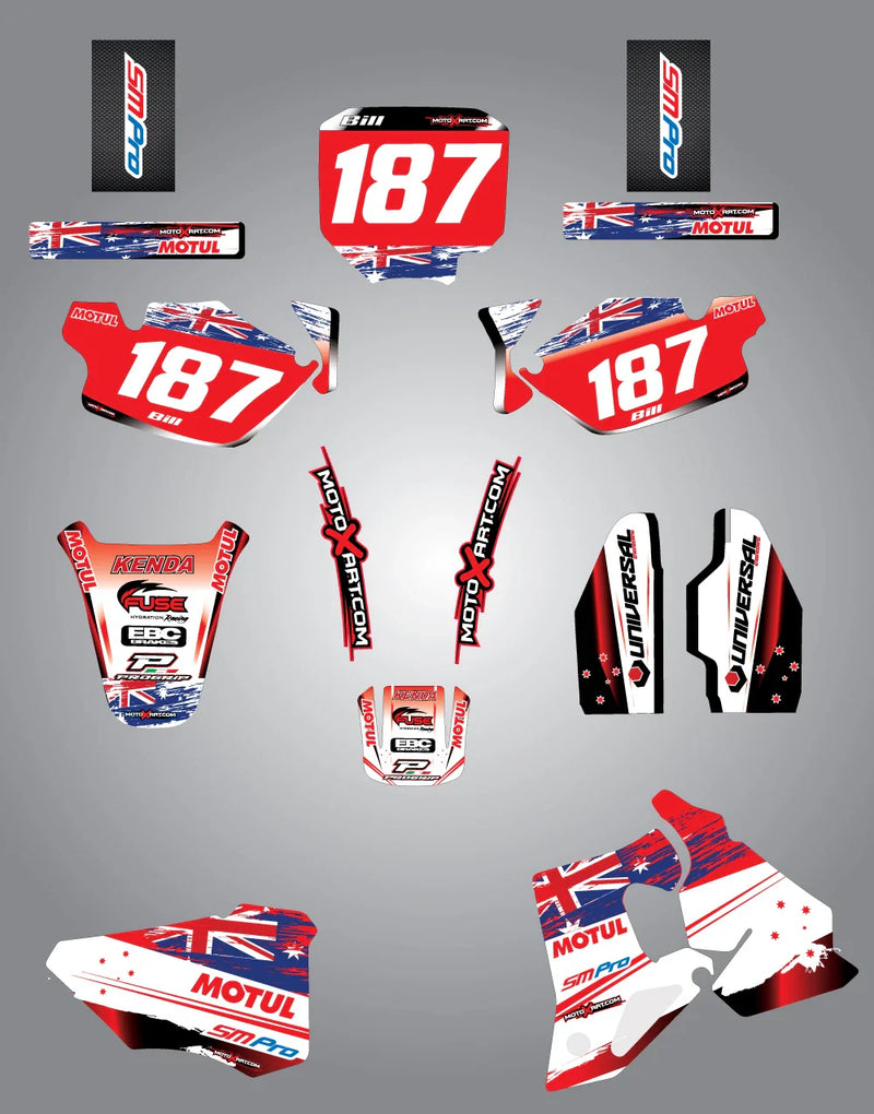 Honda CR 80 Custom Graphic Kit - Aussie Pride (1996-2002)