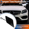 Mercedes-Benz C250 C350 (2012-2015) Black Front Bumper Tow Hook Cap