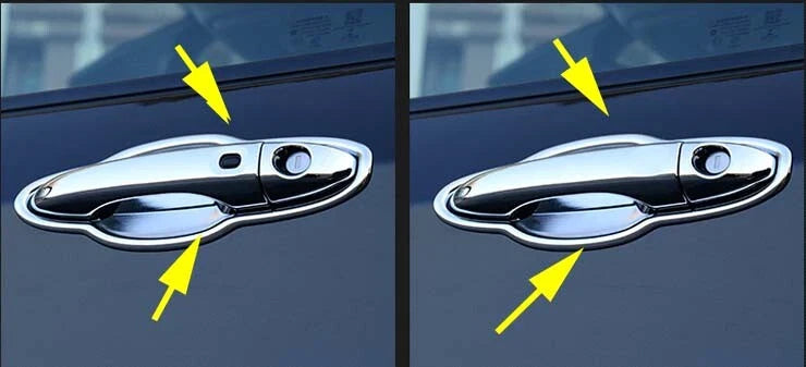 JEEP Compass (2017-2021) 4 x pcs ABS Chrome Door Handle Bowl Cup Cover Trim