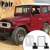 Toyota Land Cruiser 70 75 78 Series Pair Rear View Mirror Silver Tone