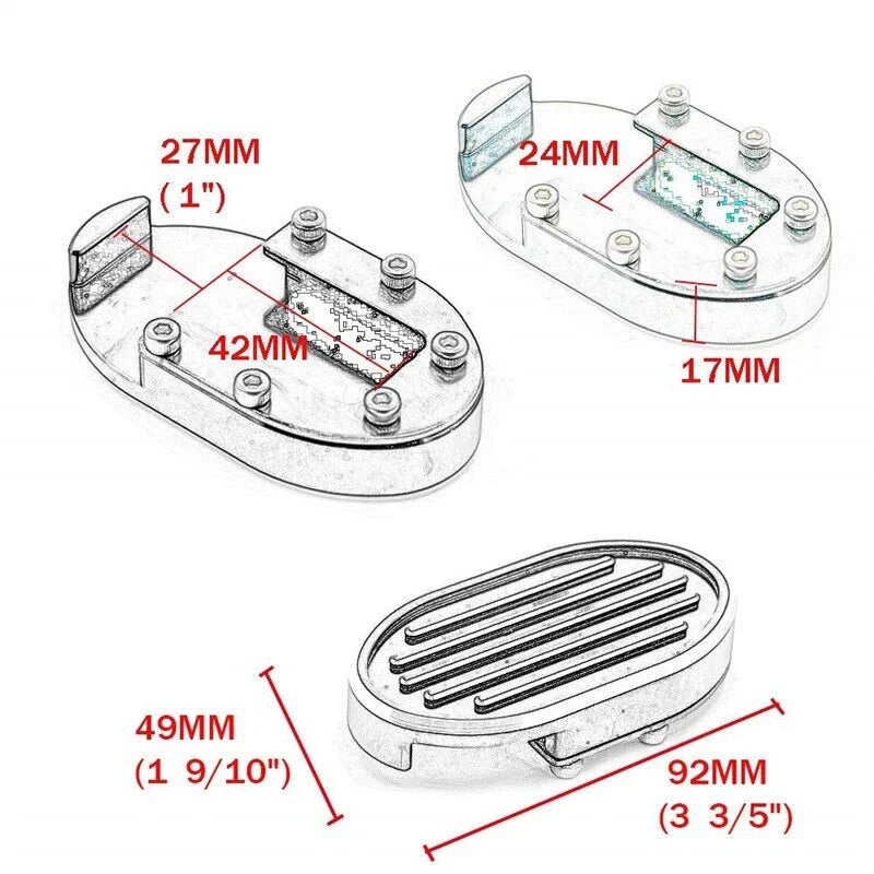 Harley Sportster XL 883 1200 & Dyna Glide CNC Brake Pedal Pad Cover