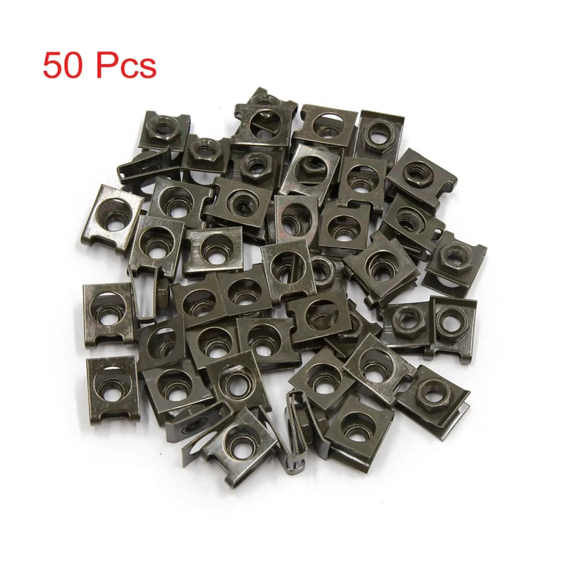 Motorcycle 50 x U Nuts / M6x1.0 / Dark Green Fairing Clip Speed Fastener