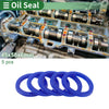 Make Model Oil Seal / 45x58x6mm / Seal Ring Rotary Shaft TPU Blue 5pcs