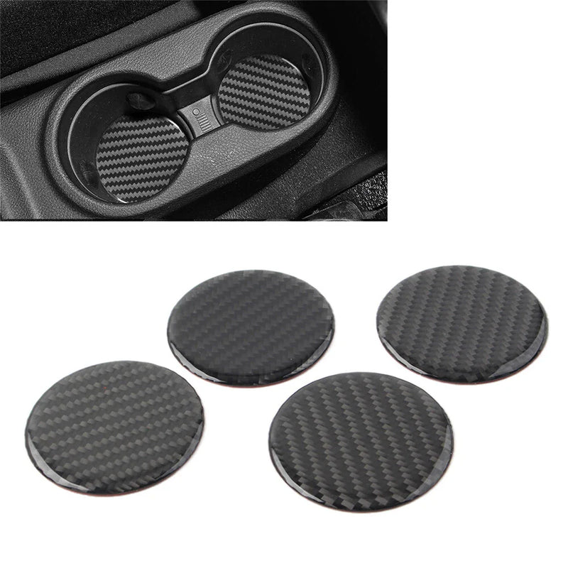 Jeep Wrangler 4 x Car Water Cup Holder Mat Cover Trim (2007-2017)