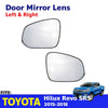 Side Mirror Glass Lens Pair Fits Toyota Hilux Revo SR5 GUN125 M80 SUV 2015-19