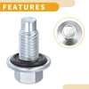 Buick Metal Silver Tone Oil Drain Plug Pan Thread Repair