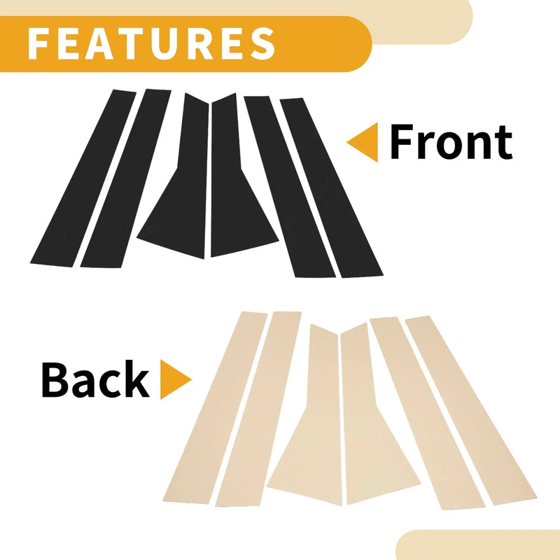 Honda CR-V (2011-2016) Black 6 Pcs Door Pillar Window Trim