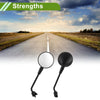 Motorcycle Round Handlebar Mirrors Black Iron Plastic Rear View Mirrors M8