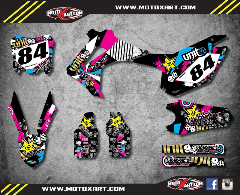 Honda CRF 250 (2014-2017) RUSH Style Stickers Custom Graphics Full Kit