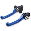 Kawasaki KX450F Blue Aluminum Pivot Dirt Clutch Brake Levers (2006-2012)