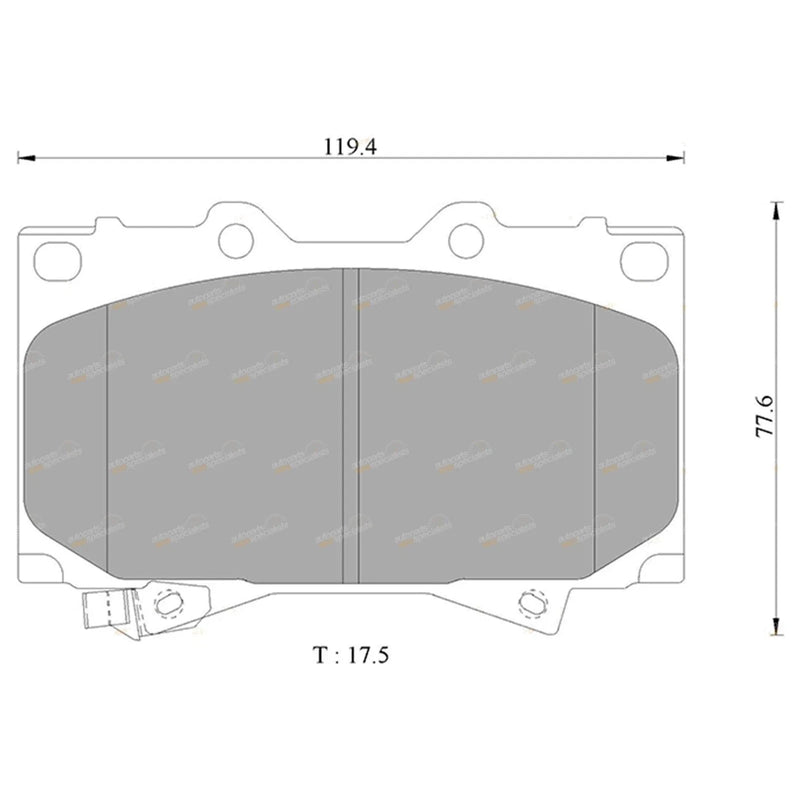 Toyota Landcruiser 76 78 79 Series HD Front Disc Brake Pads Set
