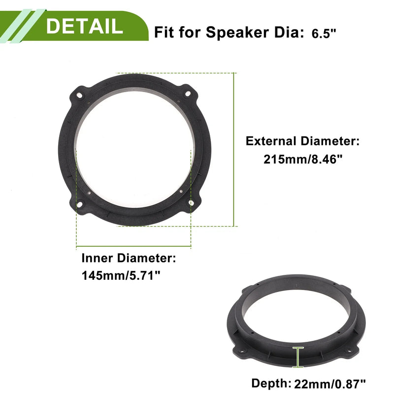 Kia Soul (2010-2023) - 2 Pcs 6.5" Speaker Spacer Adapter