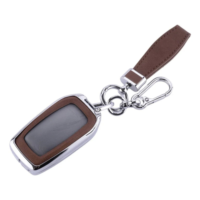 Toyota Yaris Corolla RAV4 Land Cruiser Leather Key Fob Cover Case Chain