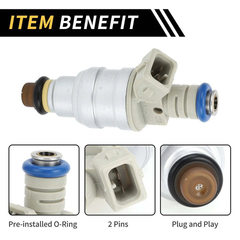 Ford Ranger (1985-2001) Silver Tone Beige 1 x Fuel Injector 4 Holes