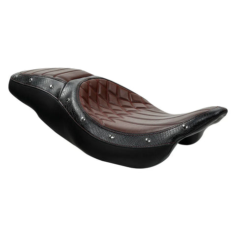 Harley Touring Brown Black Driver & Passenger Seat Backrest Pad (2009-2023)