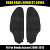Honda Accord Black Microfiber Leather Door Panel Armrest Covers (2008-2012)