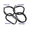 Door Rubber Weatherstrip Seal Front Rear Set 4 Fits Datsun Bluebird 510 4D Sedan