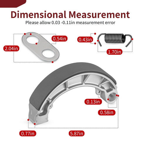 Honda Foreman 400 450 500 Rancher 350 420 Rear Brake Shoes Kit